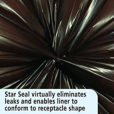 Star Seal virtually eliminates leaks and enables liner to conform to receptacle shape