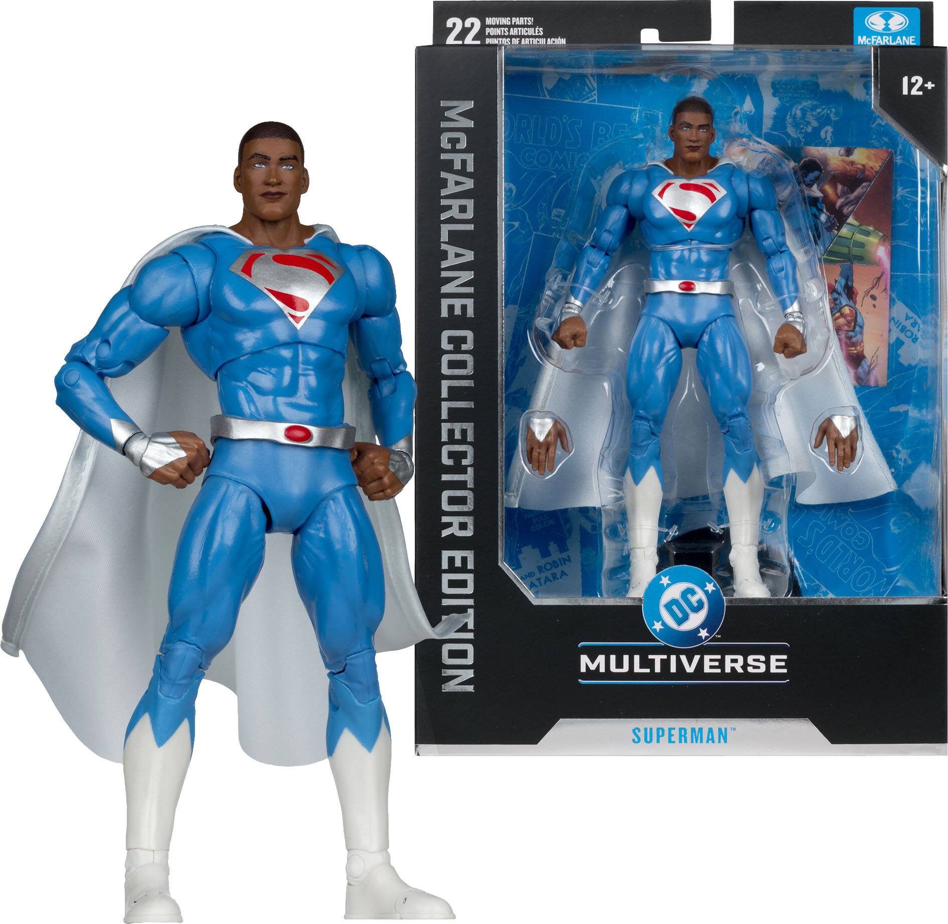 MOVING PARTS! 22 ENTRY POINTS ARTICULATIONS 115 ARTICHI ACINI

McFARLANE

12+ RL'D'S RF COMIC McFARLANE O ROBIN ARA COLLECTOR COLORI COMI AND ATARA ROBIN WORLD'S EDITION DC MULTIVERSE

SUPERMAN