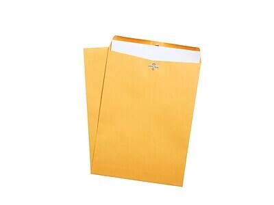 Alt View 2. Staples - Kraft Clasp & Moistenable Glue Catalog Envelopes, 9" x 12", 100/Box - Brown.
