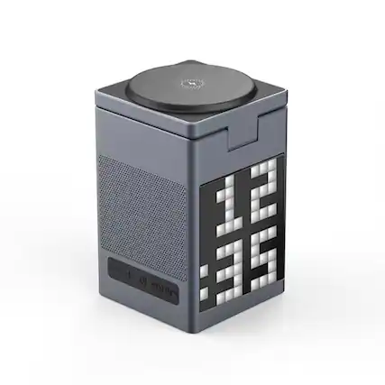 Front. Cluzine - 6-in-1 Multifunctional Magnetic Wireless Charger, Bluetooth Speaker Alarm Clock Desk Phone Stand for Watch.