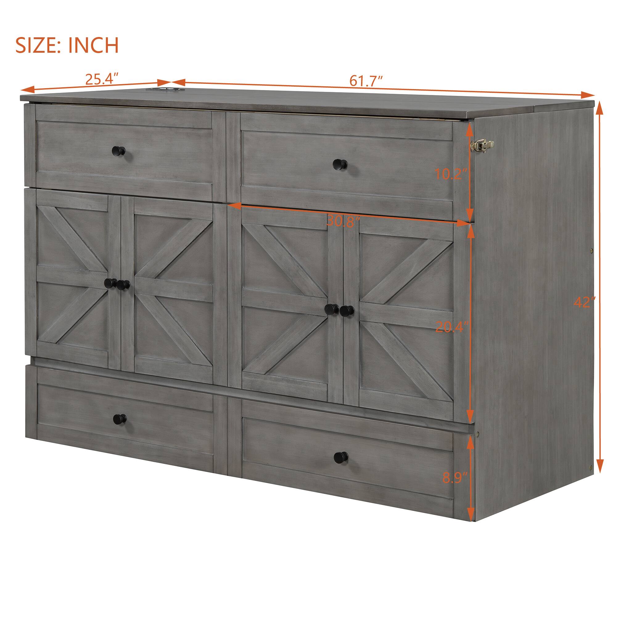 SIZE: INCH  
25.4" x 61.7"  
10.2" x 30.8"  
20.4" x 8.9"  
42"