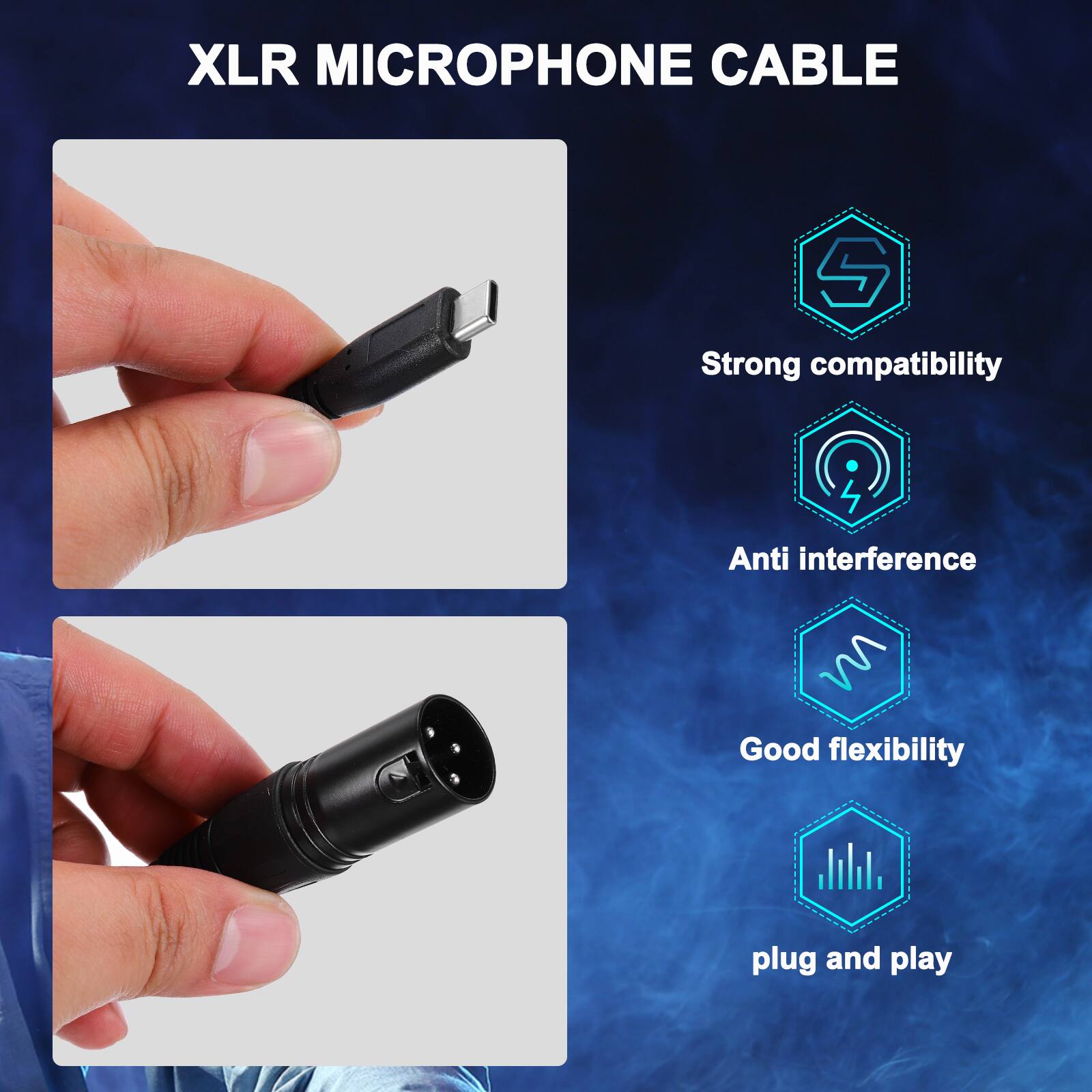 XLR MICROPHONE CABLE

- Strong compatibility
- Anti interference
- Good flexibility
- Plug and play