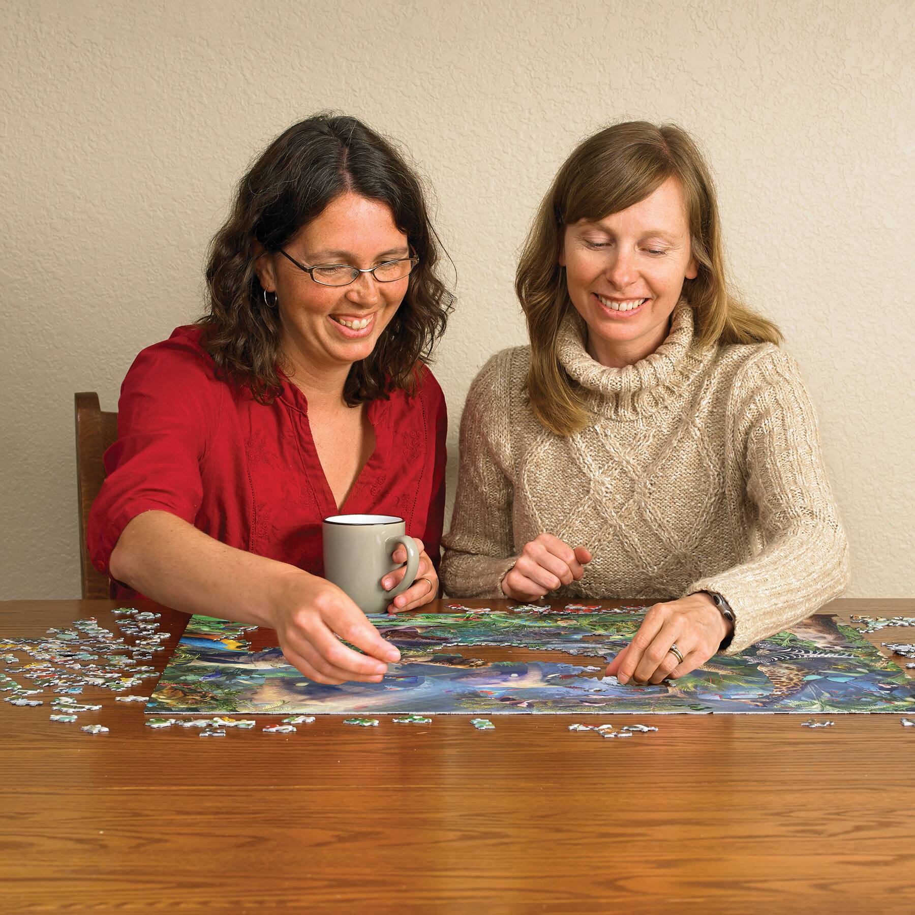Alt View 1. Outset Media - Outset Media: Cobble Hill 1000 Piece Puzzle: Into the Jungle - Reference Poster Included.
