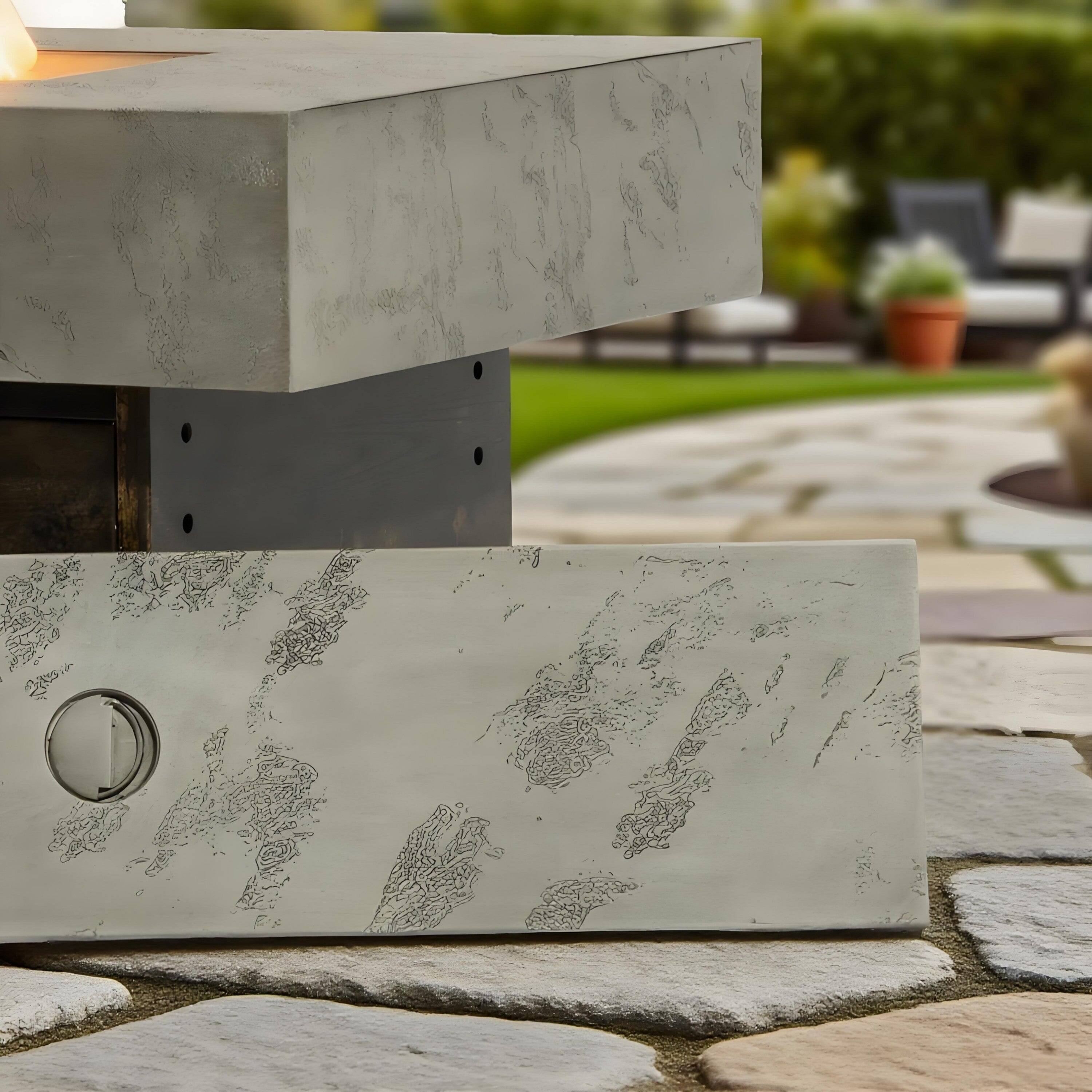 Alt View 10. Boyel Living - 56 Inch Tabletop Rectangular Propane Fire Pit 50000 BTU Adjustable Height - Brown&Gray.