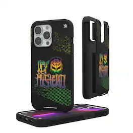 Keyscaper - WWE - WWE Steel Rugged Phone Case - Apple iPhone 15 Plus - Rey Mysterio