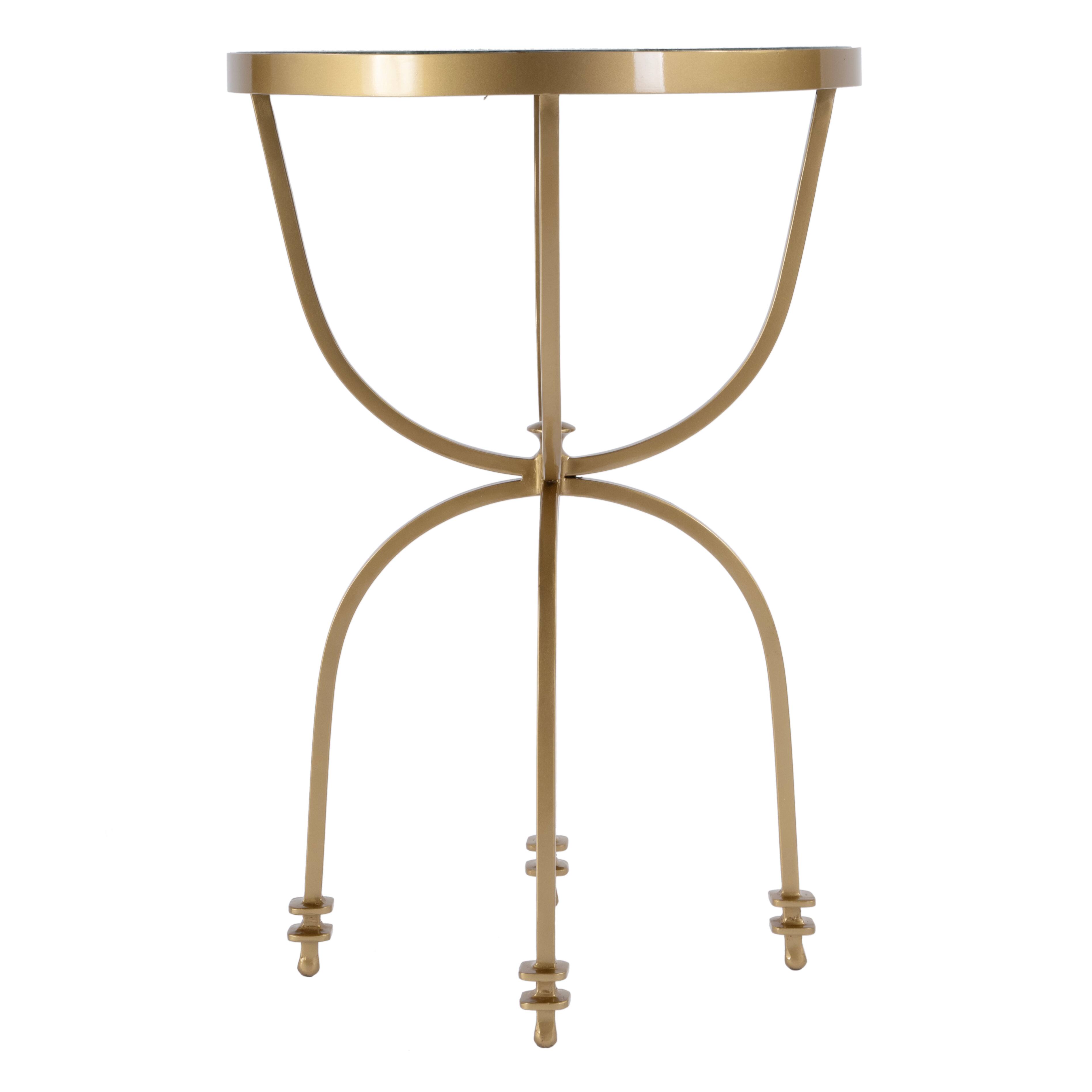 Alt View 3. Butler Specialty - Hager 16 in. W Round Marble & Metal Side Table - Green.