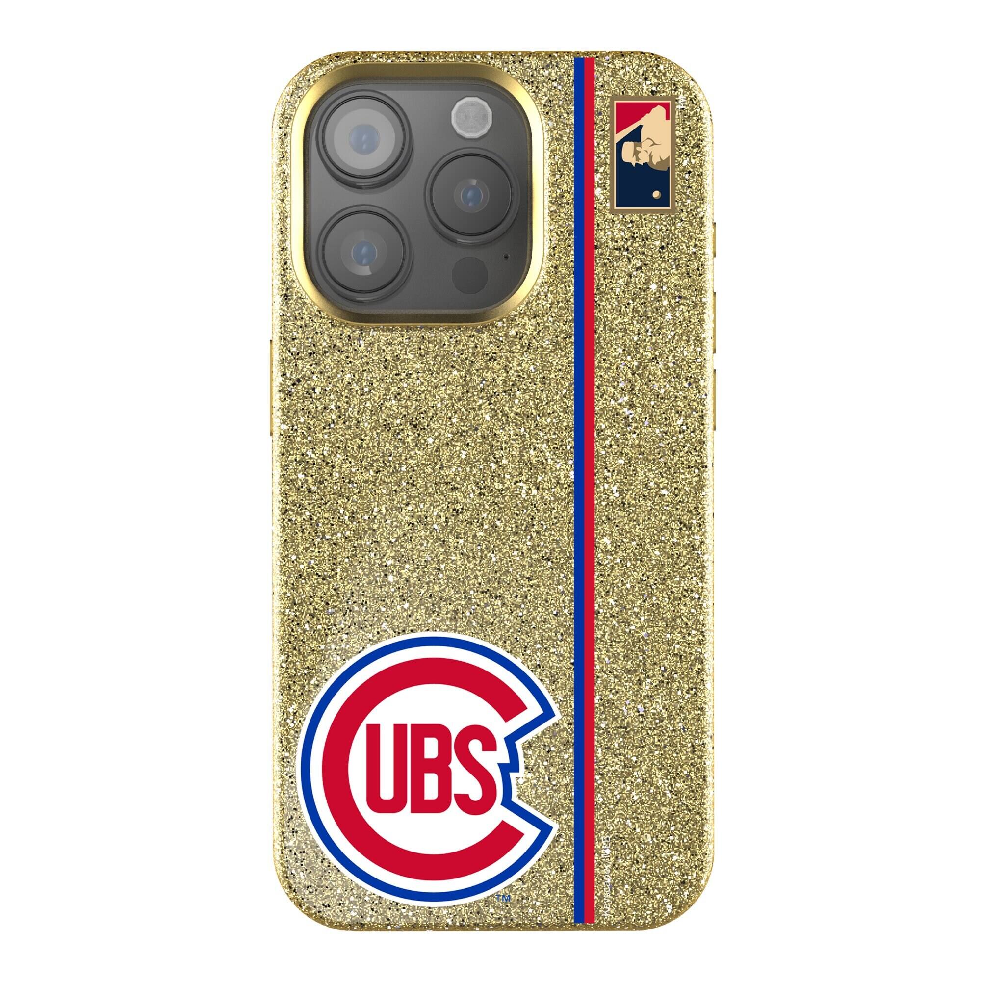 Front. Keyscaper - Chicago Cubs 1948 Logo iPhone Bling Case - 15 - Gold.