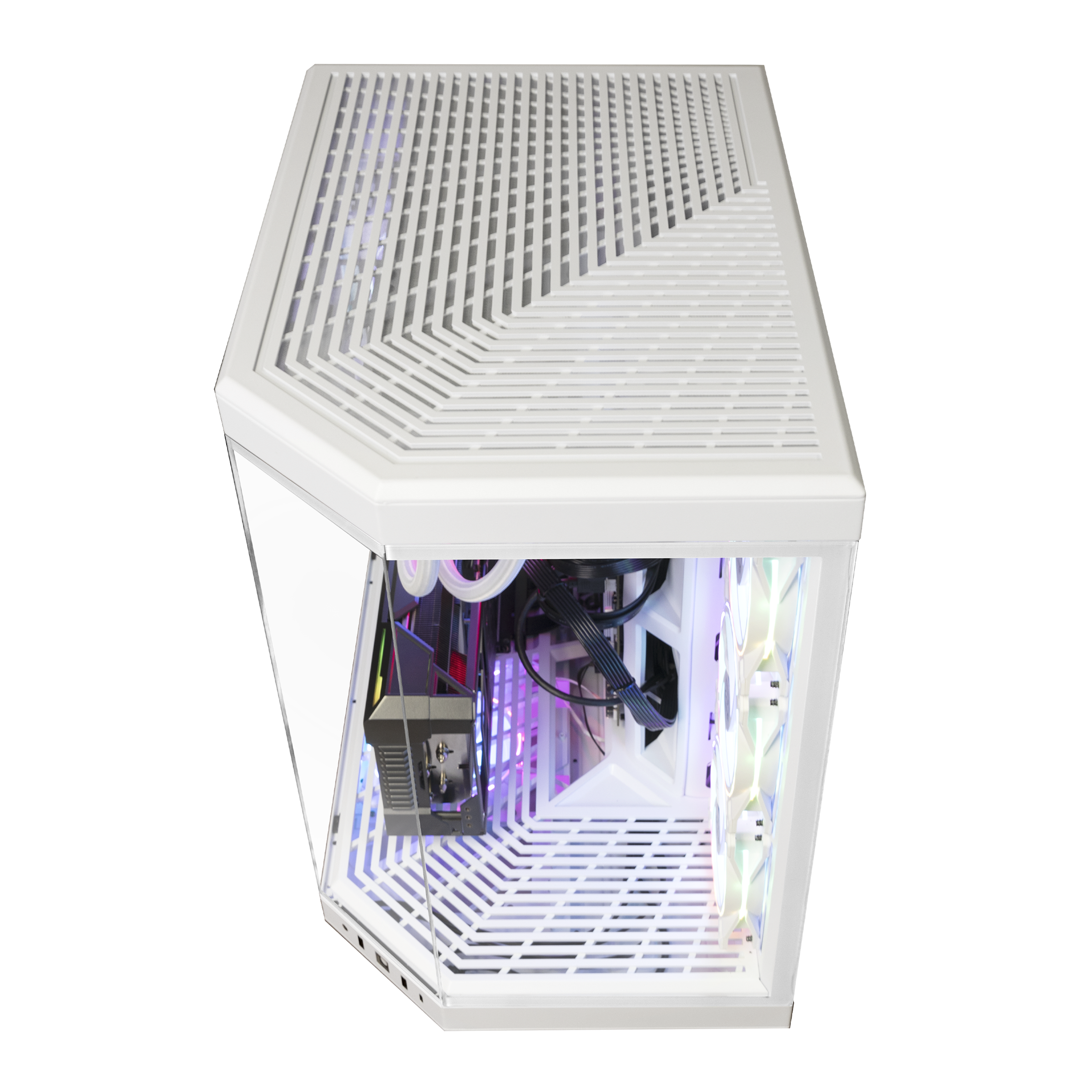 Alt View 1. iBUYPOWER - iBUYPOWER - Y70 Snow White Gaming Desktop PC - AMD Ryzen 9 9900X, NVIDIA GeForce RTX 5070Ti 16GB, 64GB DDR5 RGB,1TB SSD - White.