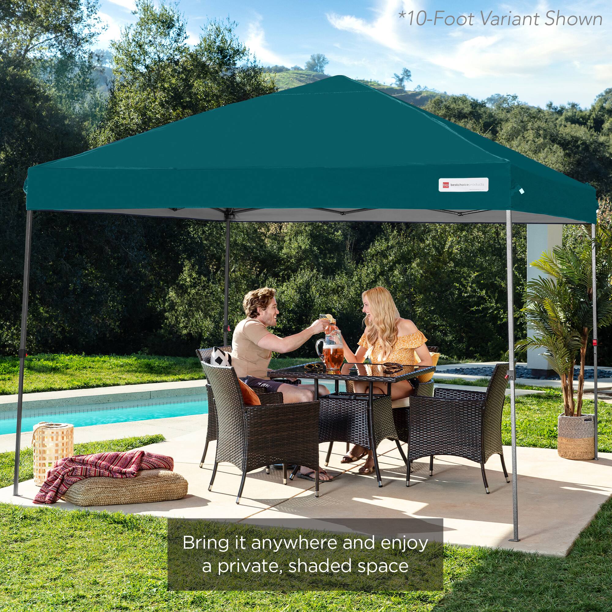 *10-Foot Variant Shown

Bring it anywhere and enjoy a private, shaded space