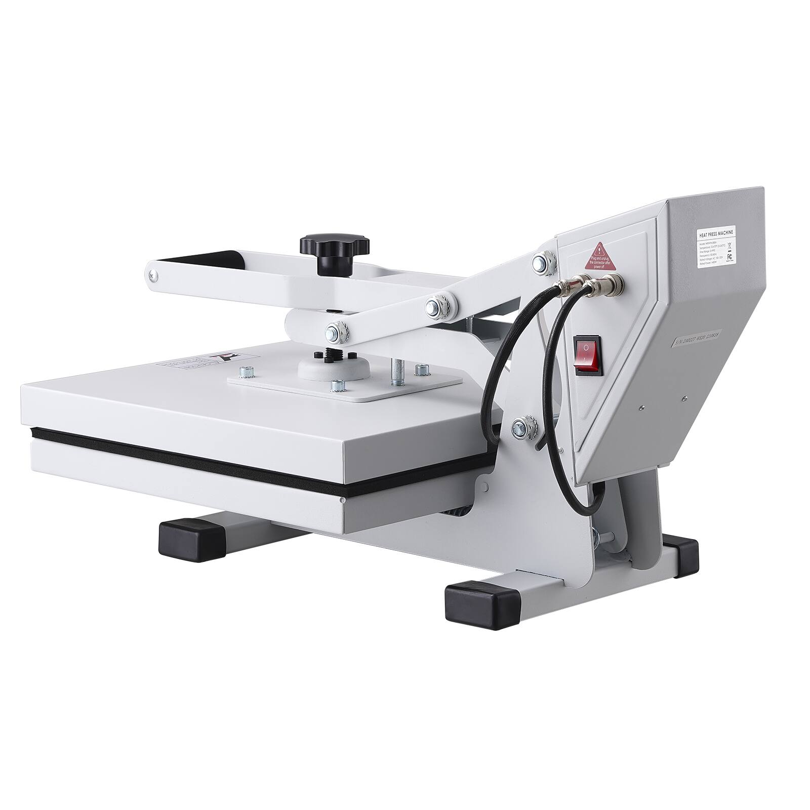 Alt View 5. VEVOR - Heat Press, Heat Press Machine for T-Shirt, Fast Heating, Power Digital Industrial Sublimation Printer for Heat Transfer - White.