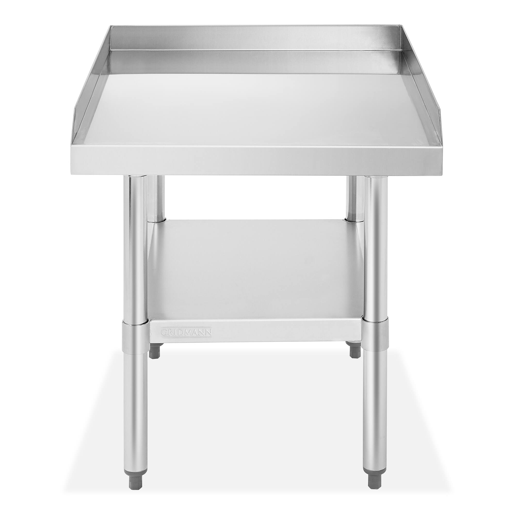 Alt View 1. GRIDMANN - 30 x 24-in Stainless Steel NSF Grill Table with Undershelf - Silver.