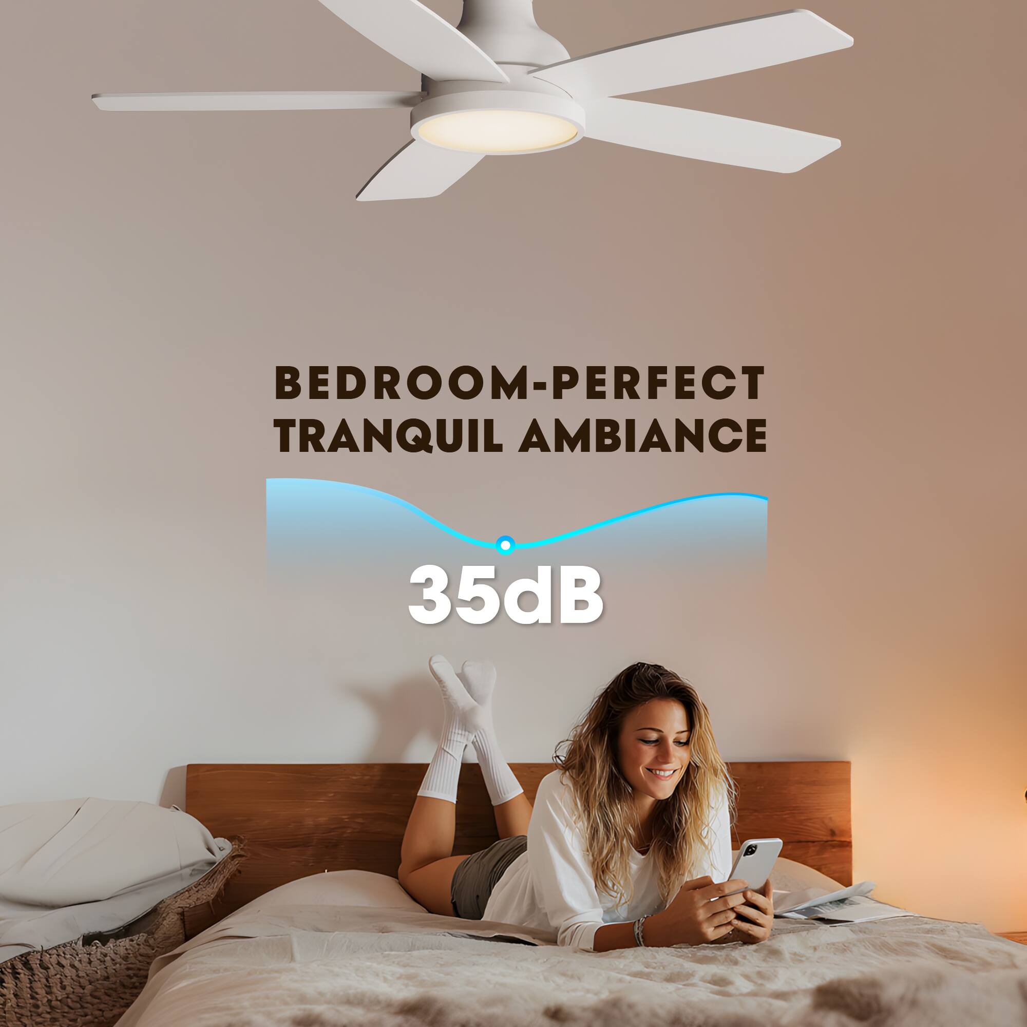 BEDROOM-PERFECT TRANQUIL AMBIANCE  
35dB