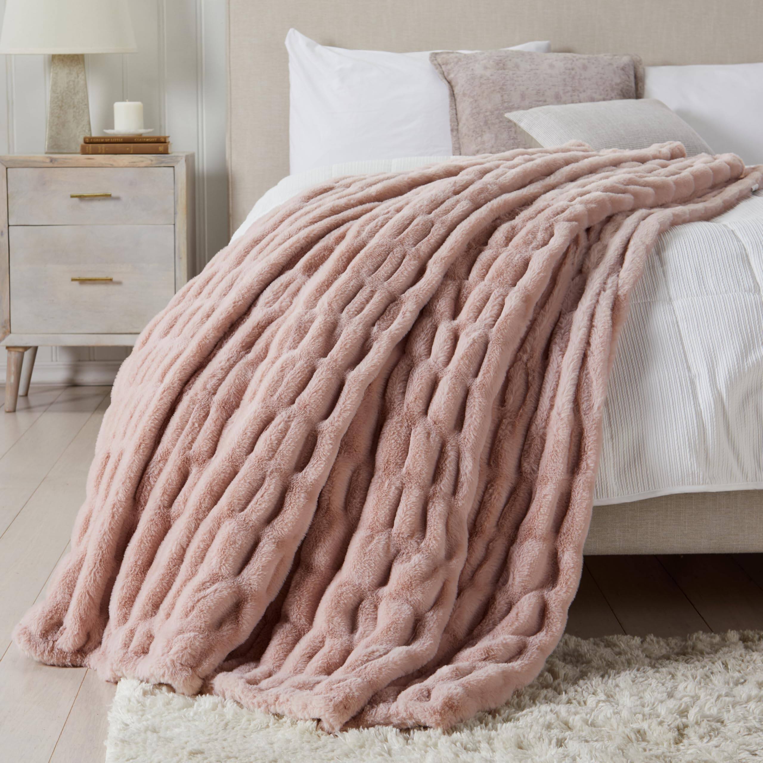 Pale Pink 50" x 60" Throw Blanket