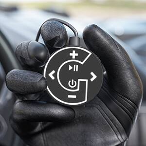 Alt View 10. GoHawk - Bluetooth UTV Speaker System, 2-Speaker Waterproof Stereo Amplifier w/ 5" LED Speaker, FM Radio USB for Polaris, Can-Am - Black.