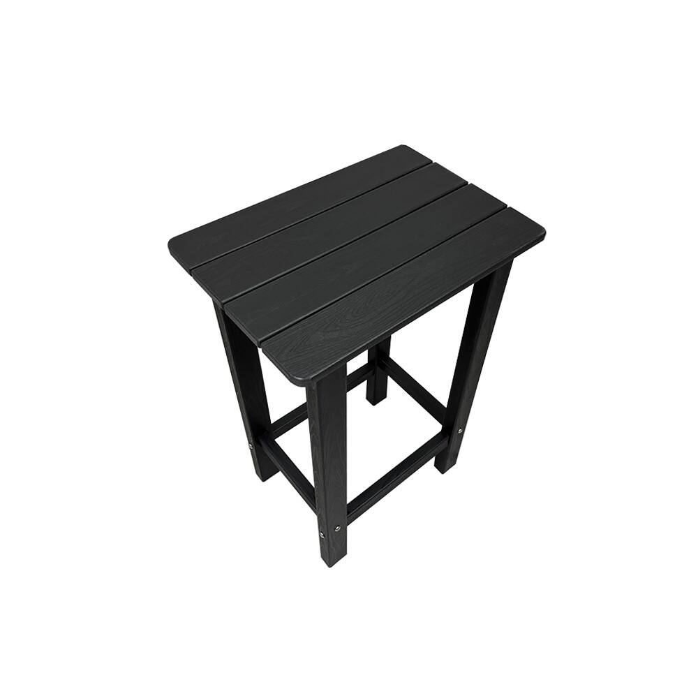 Alt View 5. Fortune Candy - HDPE Patio Bar Set, Outdoor Bar Stools with Table, Weather Resistant, for Poolside, Garden, Yard, Balcony (3 Piece) - Black.