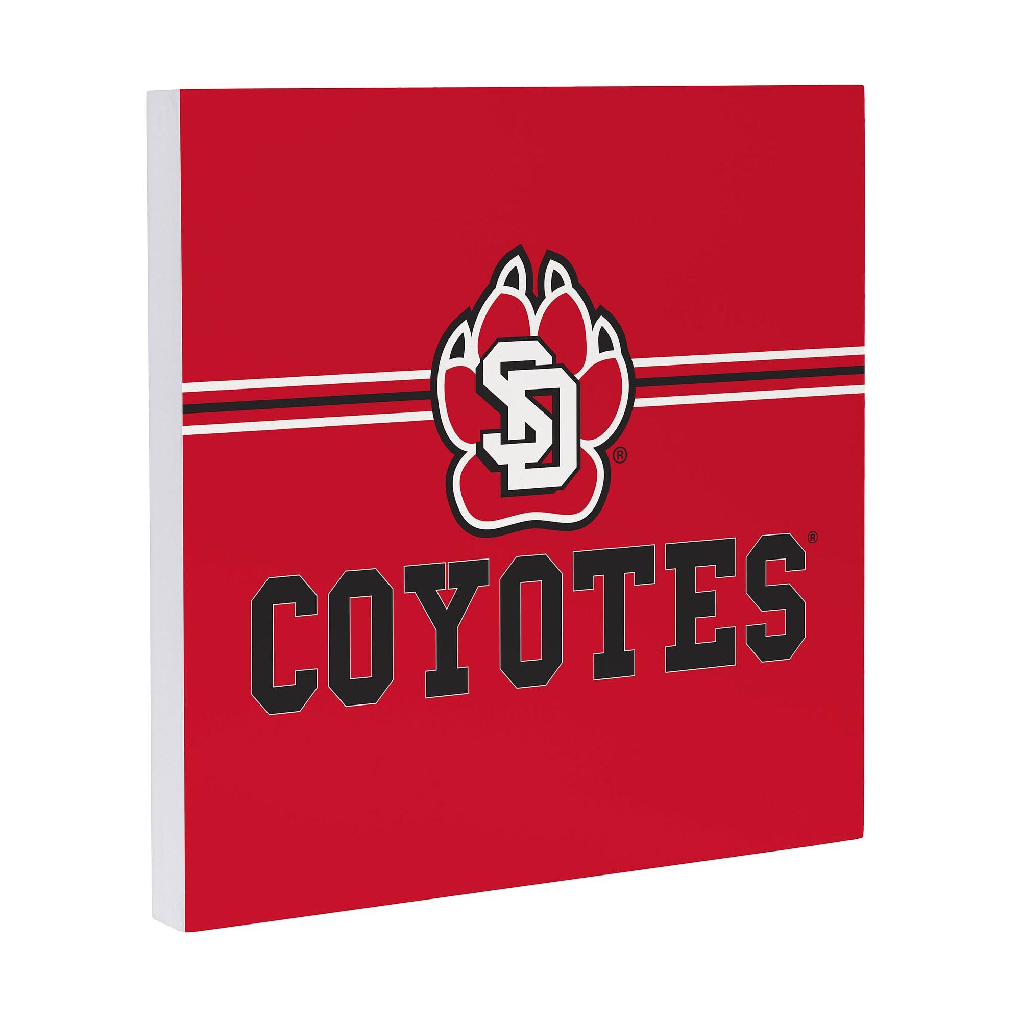 Alt View 1. Evergreen Enterprises - South Dakota Coyotes 12" x 12" Wood Wall Sign - Multicolor.