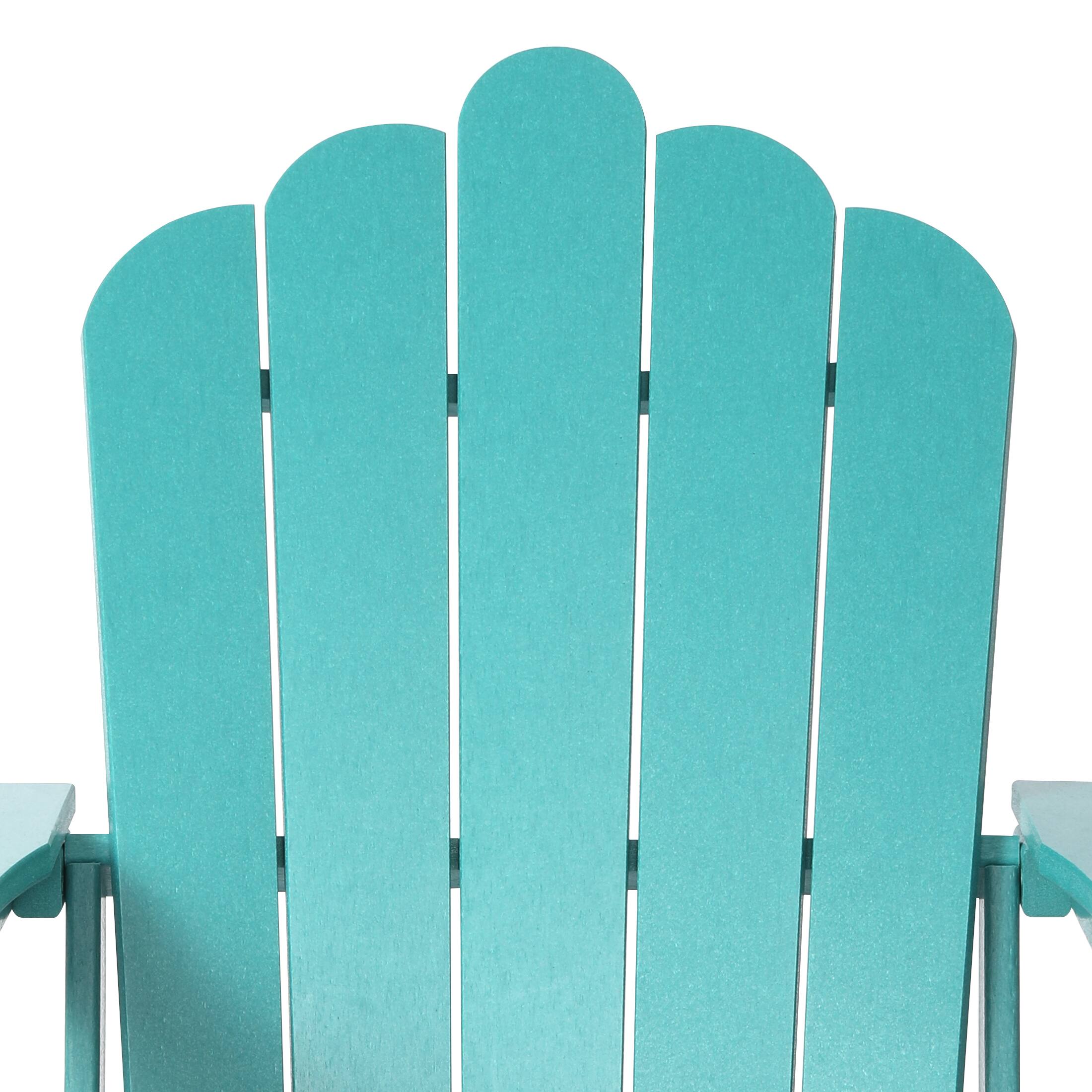 Alt View 1. WestinTrends - WestinTrends Highland Outdoor Patio HDPE Adirondack Chair With Cup Holder - Turquoise.