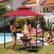 Alt View 1. Costway - Costway 8' x 5' Grill Gazebo with 2 Shelves 7 Hooks Metal Frame Soft Top - Wine.