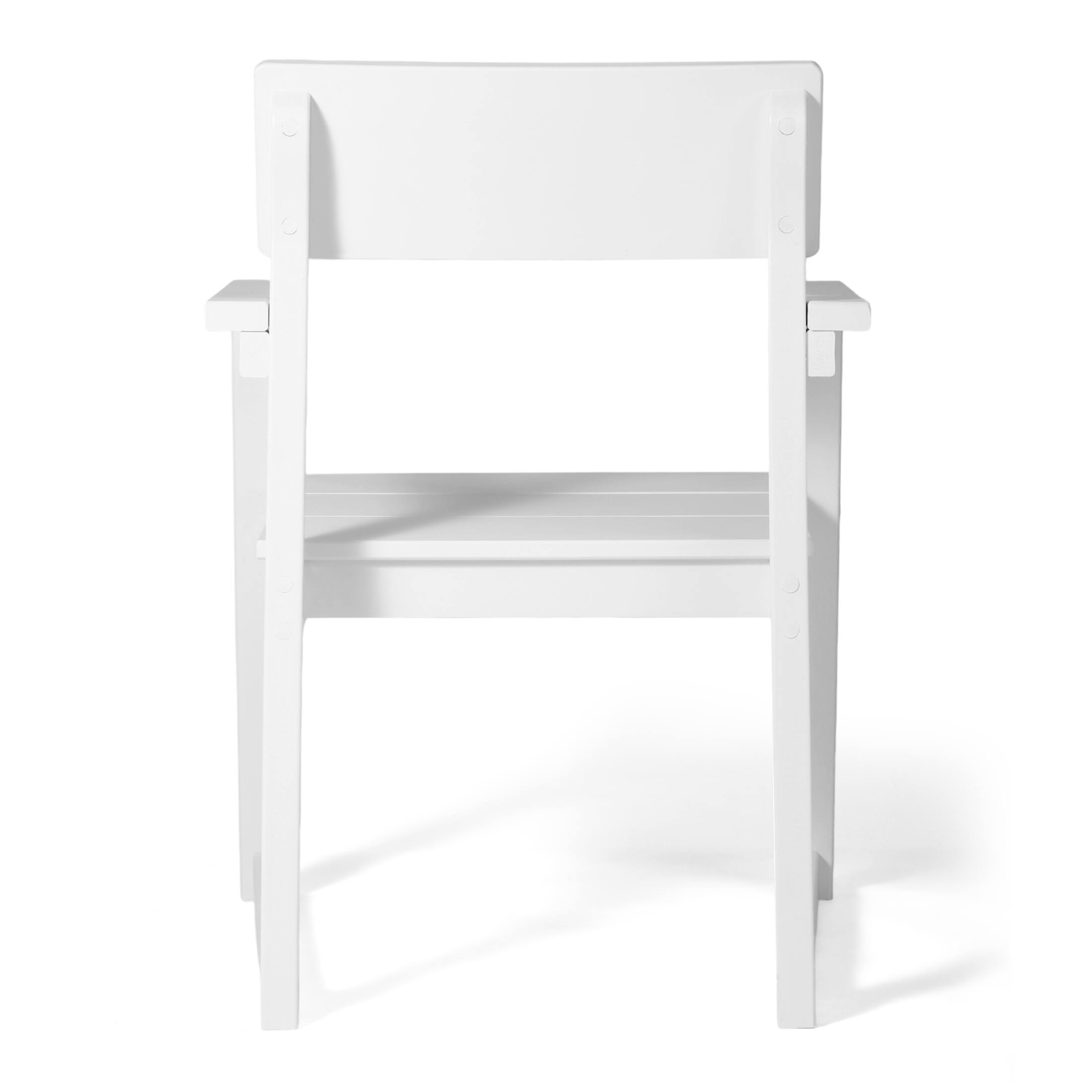 Alt View 1. WestinTrends - WestinTrends Paloma Modern HDPE Outdoor Patio Dining Arm Chairs (Set of 2) - White.