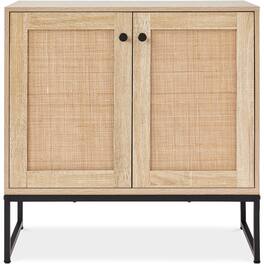Best Choice Products - 2-Door Rattan Storage Cabinet, Accent Furniture, Cupboard w/ Non-Scratch Foot Pads - Natural - Rattan, Natural