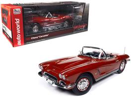 Autoworld - 1962 Chevrolet Corvette Convertible Honduras Maroon Hemmings Motor News Sept 2022 Cover American Muscle 1/18 Auto World - Maroon Metallic