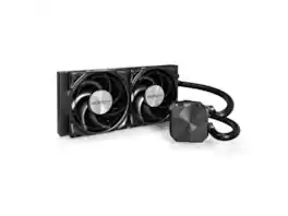 Montech - HyperFlow Silent 240 Ultra-Quiet AIO Cooler, 3100RPM Pump, Triple Fans, Intel/AMD - Black