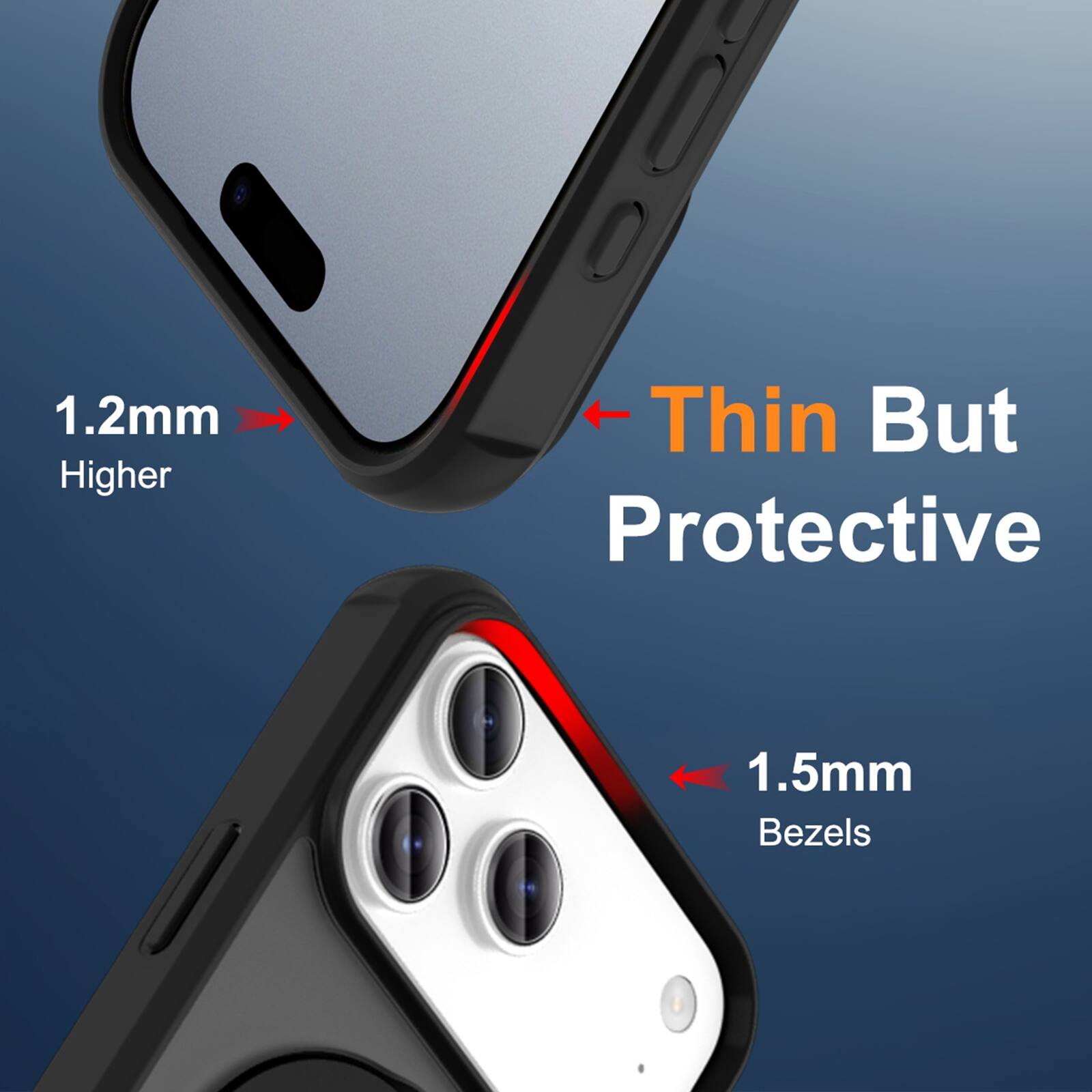 Dteck for Apple iPhone 18 Pro Max Slim Translucent Matte Case with ...