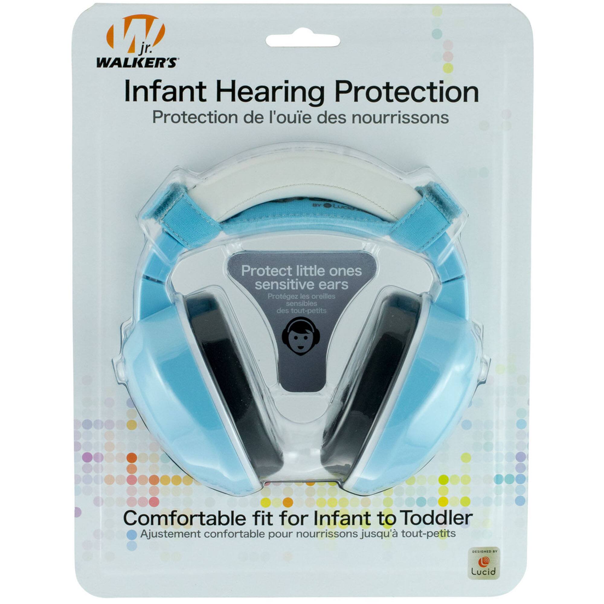 jr. WALKER'S Infant Hearing Protection  
Protection de l'oreille des nourrissons  
Protect little ones sensitive ears  
Protégez les oreilles sensibles des tout-petits  
Comfortable fit for Infant to Toddler  
Ajustement confortable pour nourrissons jusqu'aux tout-petits  
CCR Lucid