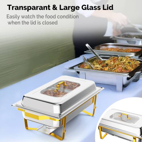 Transparent & Large Glass Lid  
Easily watch the food condition when the lid is closed