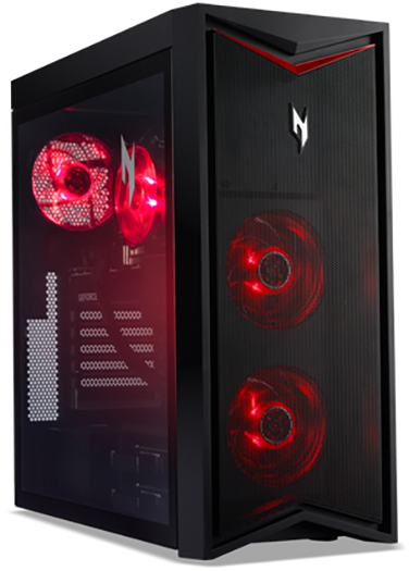 Back. Acer - Nitro 70 Gaming Desktop 16GB RAM 512GB SSD AMD Ryzen 9 7900 12-Core 3.7GHz NVIDIA GeForce RTX 4070 - Black.