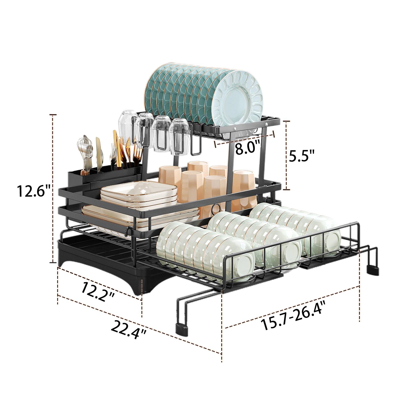 I -- 8.0" 5.5" 12.6" 12.2" 22.4" 15.7-26.4"