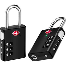 LUGGEX - TSA Locks for Luggage, 2 Suitcase Locks, Luggage Locks TSA Approved - Black
