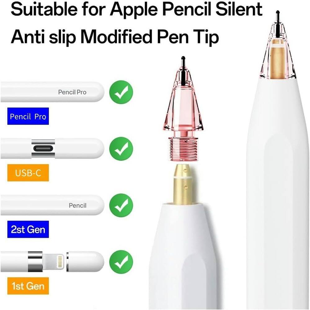 Suitable for Apple Pencil Silent Anti slip Modified Pen Tip

- Pencil Pro
- USB-C
- Pencil
- 2st Gen
- 1st Gen
