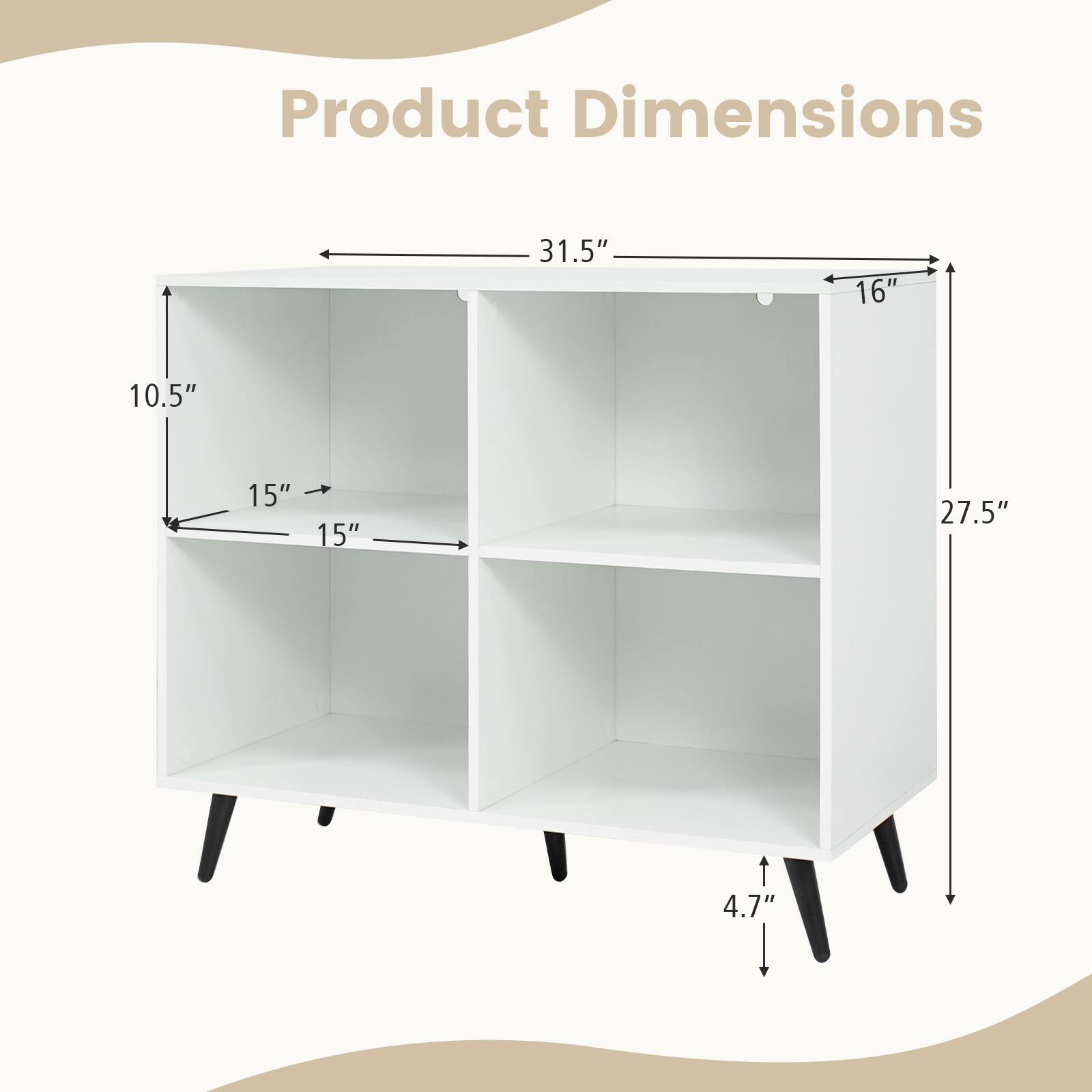 Product Dimensions: 31.5" x 16" x 10.5" x 15" x 15" x 27.5" x 4.7"