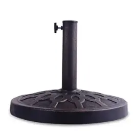 Costway - 17.5'' Umbrella Base Stand Market Patio Standing Outdoor Living Heavy Duty (Round) - bronze