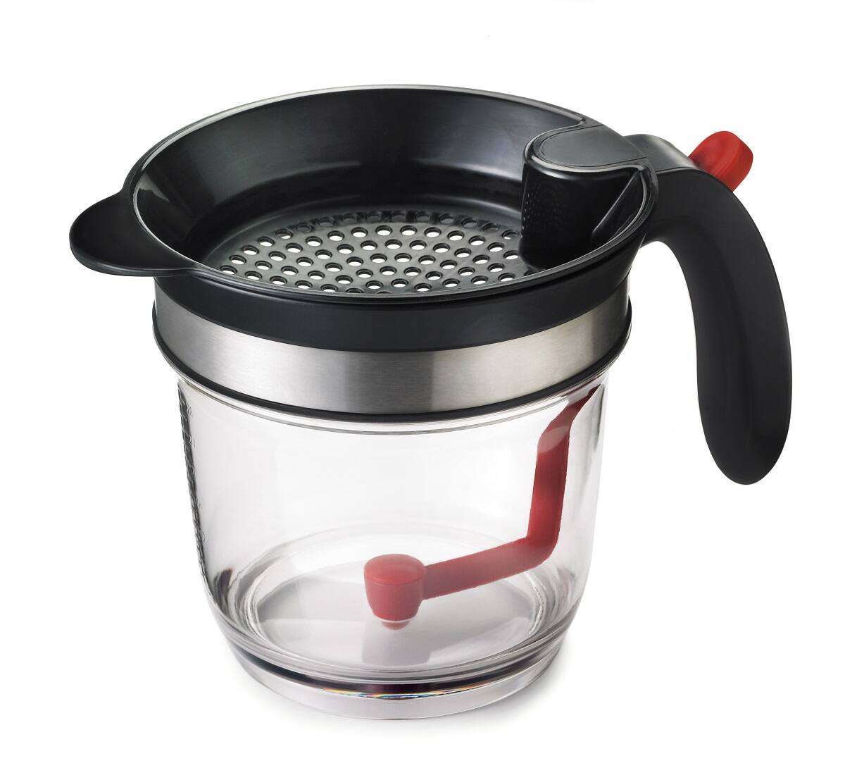 Front. Cuisipro - Deluxe Fat Separator - Black.