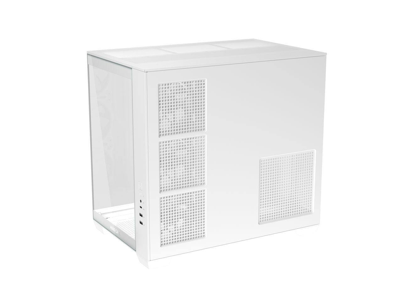 Alt View 4. ASUS - ASUS A32 PLUS ATX Case, 360mm Radiator, 420mm GPU, Dual-Chamber Cooling, 4 ARGB Fans - White.