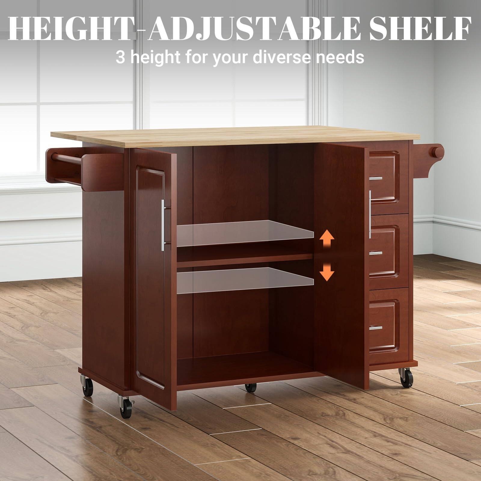 HEIGHT-ADJUSTABLE SHELF  
3 height for your diverse needs