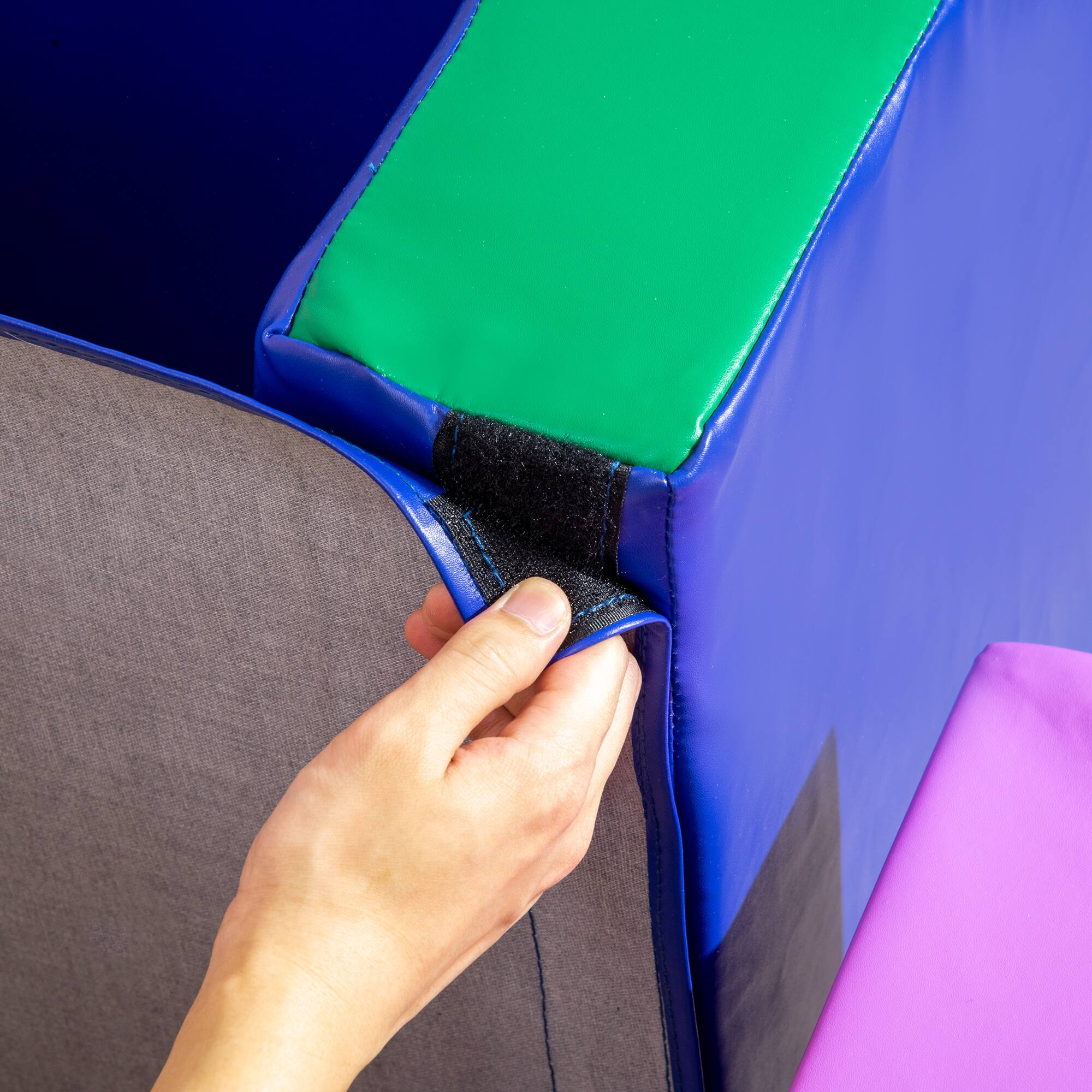 Alt View 4. Qaba - 7-Piece Baby Soft Play Equipment, Toddler Crawling Climber, Easy-to-Clean Surface, Climbing Toy.