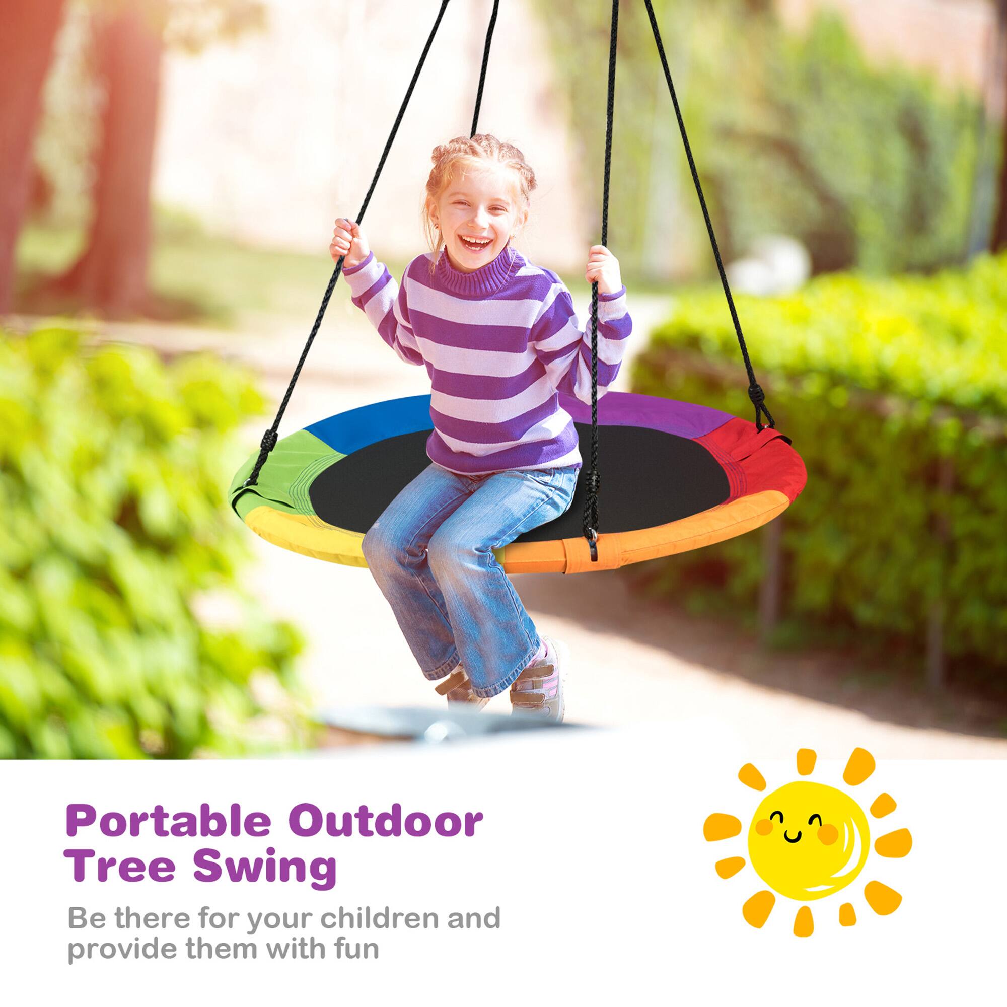 Portable Outdoor Tree Swing

Be there for your children and provide them with fun