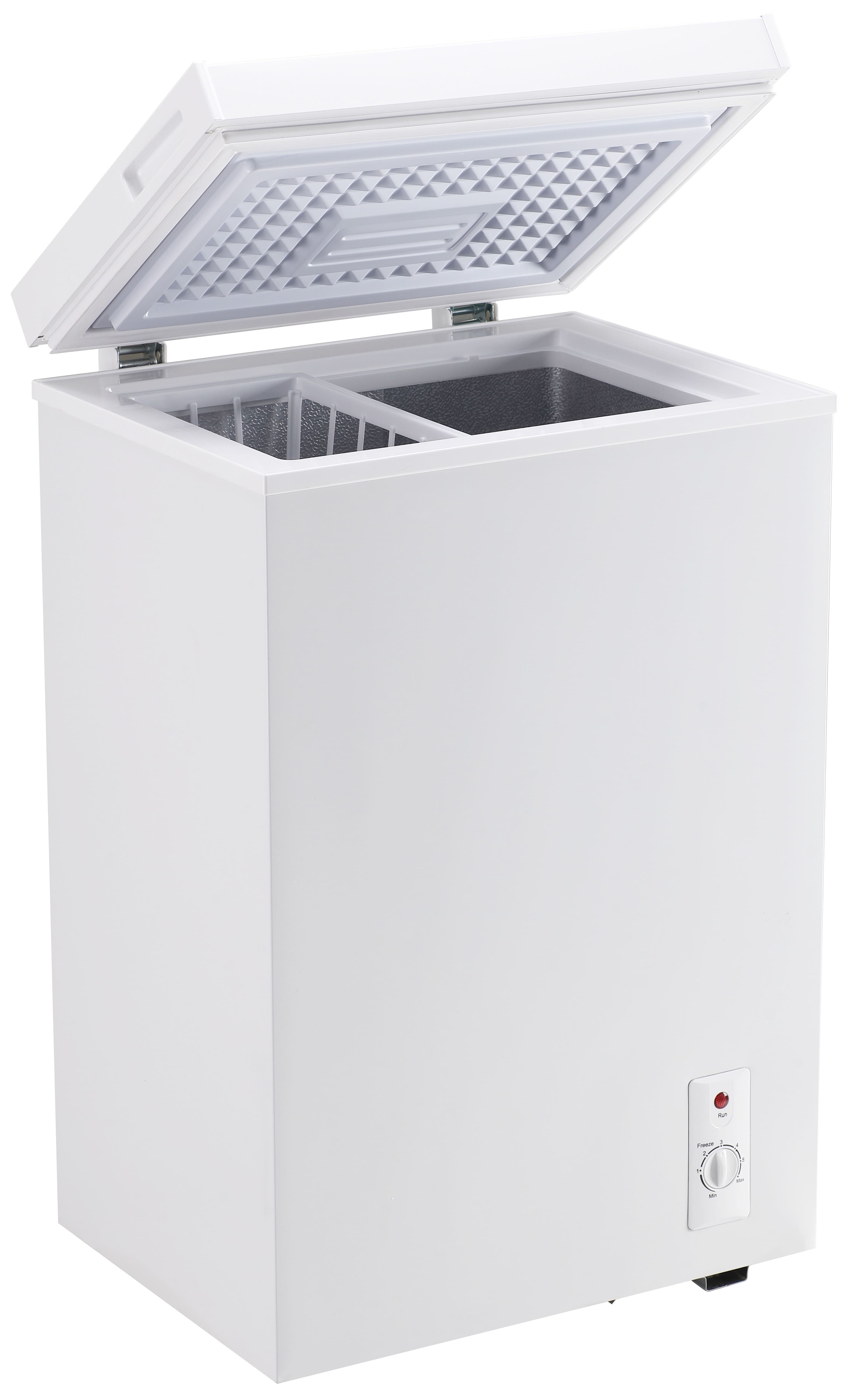 Loheer - 2.8 Cu. Ft. Compact Chest Freezer with Adjustable Thermostat & Removable Basket - White