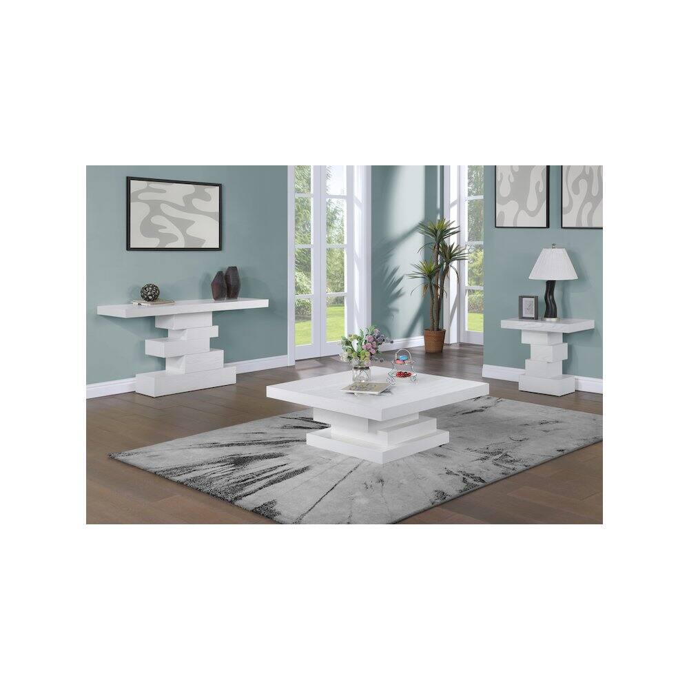 Alt View 4. Meridian Furniture - Westmount Off-White Coffee Table - White.