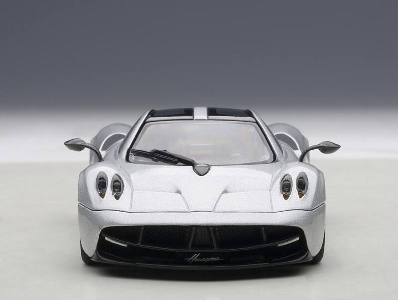 Alt View 2. Autoart - Pagani Huayra Metallic Silver 1/43 Diecast Model Car by Autoart.