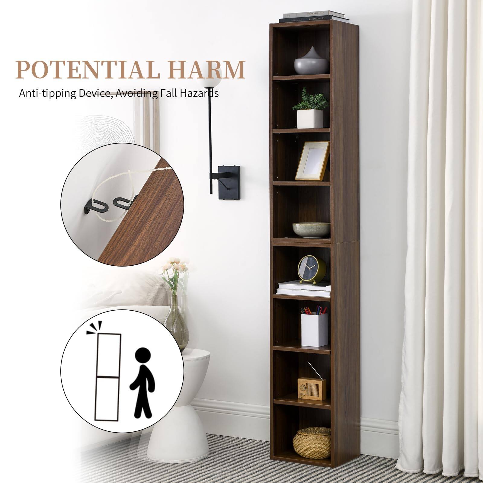 POTENTIAL HARM  
Anti-tipping Device, Avoiding Fall Hazards