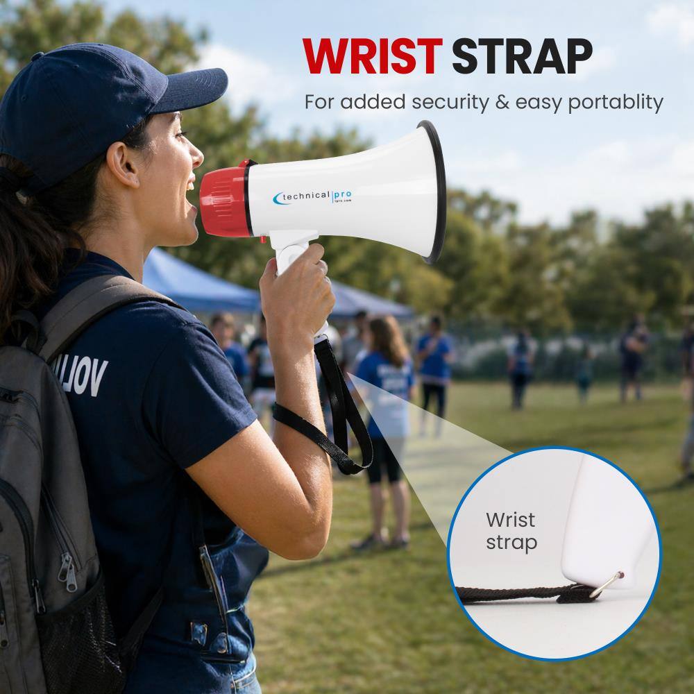 WRIST STRAP  
For added security & easy portability  

technical pro  
VOL!  

Wrist strap