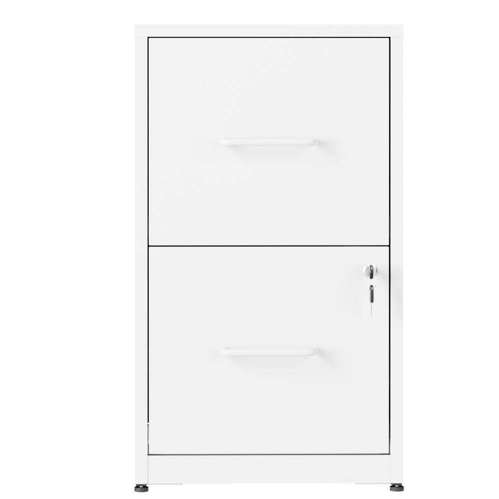Alt View 10. Loheer - Loheer 2 Drawer Lockable Metal File Cabinet White Vertical Under Desk Steel Filing Cabinet Heavy Duty Office Storage.