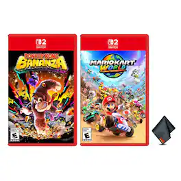 Mario Kart World for Switch 2 and Donkey Kong Bananza for Switch 2 Bundle - Nintendo Switch 2