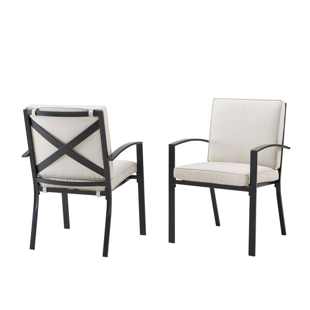Alt View 4. Crosley Furniture - Kaplan 2Pc Outdoor Dining Chair Set - 2 Chairs - Oatmeal.