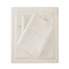 Gracie Mills - Nora 300 Thread Count Sateen Weave Organic Cotton Deep Pocket Sheet Set - Ivory