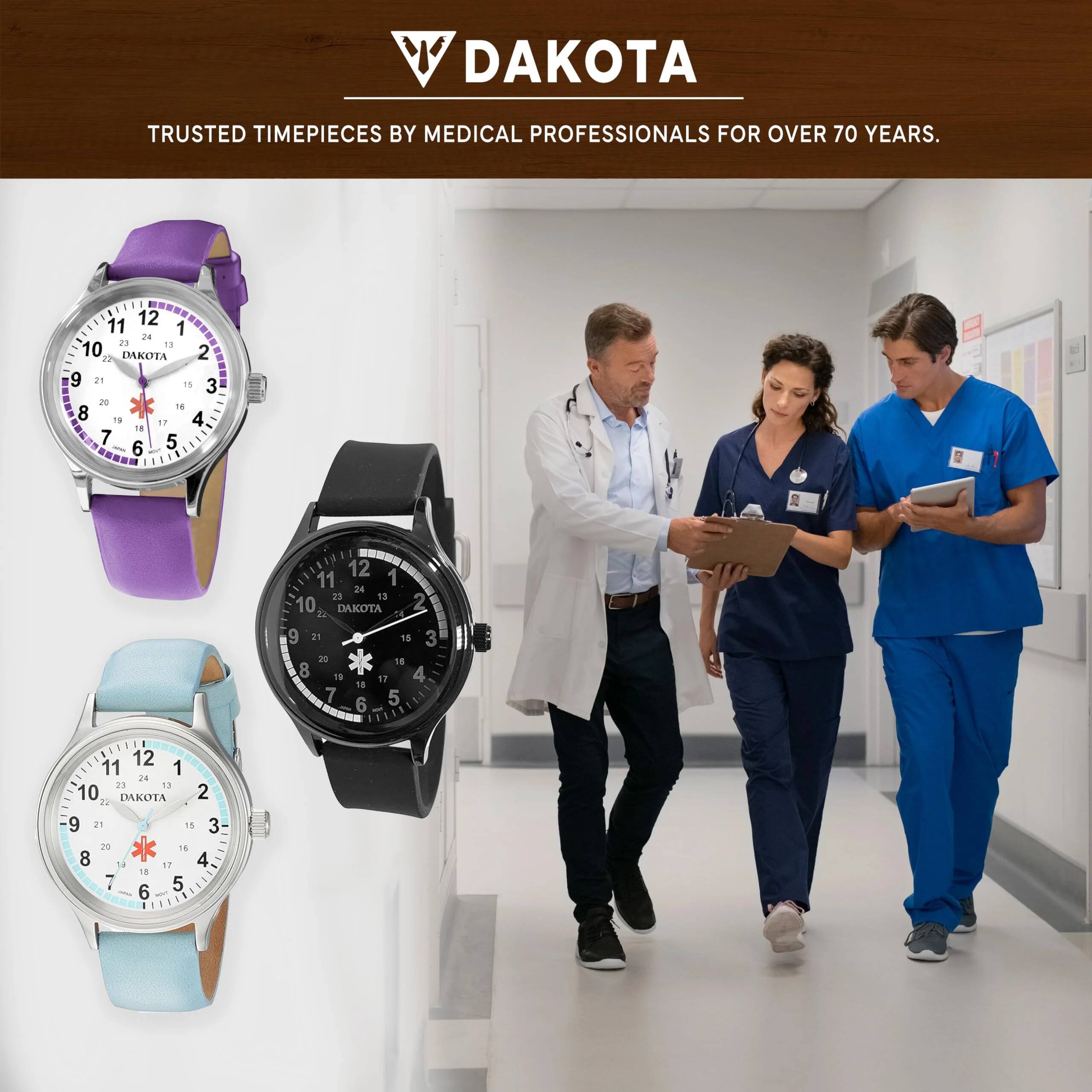 DAKOTA TRUSTED TIMEPIECES BY MEDICAL PROFESSIONALS FOR OVER 70 YEARS.

11 12 1 24 23 13 10 DAKOTA 2 22 9 21 - 3 20 3 8 - 4 12 - 7 5 6 . 12 1 11 D4 23 13 10 DAKOTA 2 2 9 21 18 3 20 18 8 19 4 12 18 7 5 6 12 11 1 28 23 1 10 DAROTA 2 2 9 21 3 20 * 16 8 14 17 4 E 7 5 6